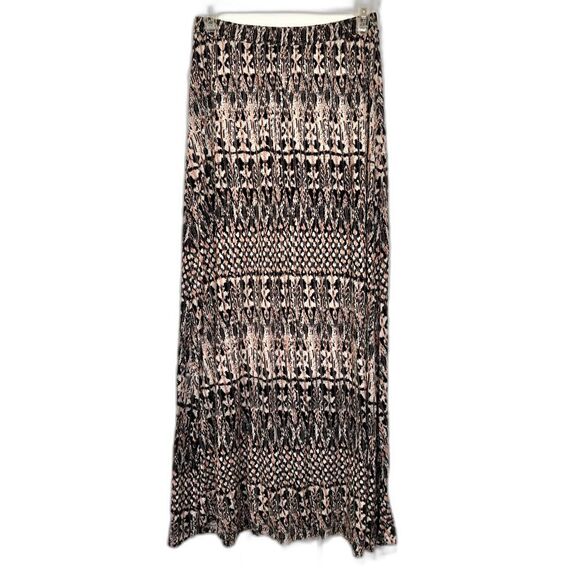 Joie by Anthropology Gamille Print‎ Maxi Skirt Boho Black Pink White Size XS - Picture 1 of 8